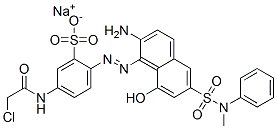 CAS#: 70209-97-1, Sodium 2-[[2-Amino-8-Hydroxy-6-[(Methylanilino)Sulphonyl]-1-Naphthyl]Azo]-5-(Chloroacetamido)Benzenesulphonate