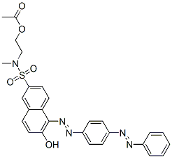 CAS 登录号：70210-08-1， N-(2-乙酰氧基乙基)-6-羟基-N-甲基-5-[[4-(苯基偶氮)苯基]偶氮]萘-2-磺酰胺