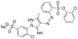 CAS#: 70247-68-6, Sodium 4-Chloro-3-[4-[[2-[(2-Chlorophenoxy)Sulphonyl]Phenyl]Azo]-2,5-Dihydro-5-Imino-3-Methyl-1H-Pyrazol-1-Yl]Benzenesulphonate