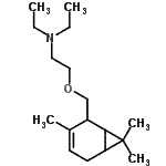 CAS#: 70424-77-0, N,N-Diethyl-2-[(3,7,7-trimethylbicyclo[4.1.0]hept-3-en-2-yl)methoxy]ethanamine