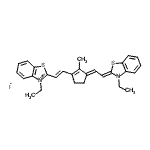 CAS#: 70446-31-0, 3-Ethyl-2-[(E)-2-{(3E)-3-[(2Z)-2-(3-ethyl-1,3-benzothiazol-2(3H)-ylidene)ethylidene]-2-methyl-1-cyclopenten-1-yl}vinyl]-1,3-benzothiazol-3-ium iodide