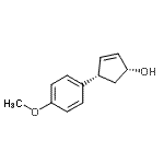 CAS 登录号：705943-29-9， (1R,4S)-4-(4-甲氧基苯基)-2-环戊烯-1-醇