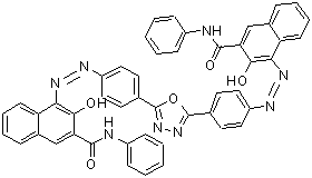 CAS#: 70621-09-9, 4,4'-{1,3,4-Oxadiazole-2,5-diylbis[4,1-phenylene(Z)-2,1-diazenediyl]}bis(3-hydroxy-N-phenyl-2-naphthamide)