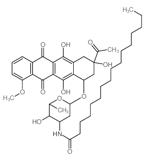CAS 登录号:70655-78-6, N-棕榈酰柔红霉素