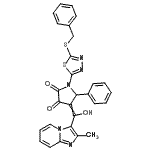 CAS#: 7067-29-0, 1-[5-(Benzylsulfanyl)-1,3,4-thiadiazol-2-yl]-4-[hydroxy(2-methylimidazo[1,2-a]pyridin-3-yl)methylene]-5-phenyl-2,3-pyrrolidinedione