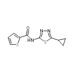 CAS#: 708210-05-3, N-(5-Cyclopropyl-1,3,4-thiadiazol-2-yl)-2-thiophenecarboxamide