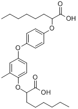 CAS 登录号：70886-50-9， 2-(4-(4-((1-羧基庚基)氧基)-3-甲基苯氧基)苯氧基)辛酸