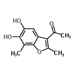 CAS#: 709640-99-3, 1-(5,6-Dihydroxy-2,7-dimethyl-1-benzofuran-3-yl)ethanone