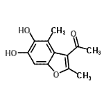 CAS#: 709641-01-0, 1-(5,6-Dihydroxy-2,4-dimethyl-1-benzofuran-3-yl)ethanone