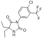 CAS 登录号：70974-25-3， 3-(4-氯-alpha,alpha,alpha-三氟-M-甲苯基)-5,5-二乙基L-海因