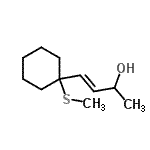 CAS 登录号：711028-55-6， (3E)-4-[1-(甲硫基)环己基]-3-丁烯-2-醇