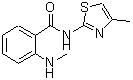 CAS 登录号：712309-16-5， 2-(甲基氨基)-N-(4-甲基-1,3-噻唑-2-基)苯甲酰胺
