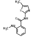 CAS 登录号：712309-17-6， 2-(甲基氨基)-N-(5-甲基-1,3-噻唑-2-基)苯甲酰胺
