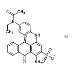CAS 登录号：71278-40-5， 钠4-({4-[乙酰基(乙基)氨基]苯基}氨基)-1-氨基-9,10-二氧代-9,10-二氢-2-蒽磺酸酯