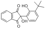 CAS 登录号：71313-34-3， 2-(3-叔丁基-2-羟基苯基)-2-羟基-1,3-茚满二酮