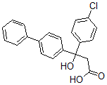 CAS 登录号：71315-06-5， (-)-3-(4-联苯基)-3-(4-氯苯基)-羟基丙酸