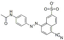 CAS 登录号：71393-88-9， 4-[[4-(乙酰氨基)苯基]偶氮]-6-磺酸-1-萘重氮