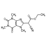CAS#: 71436-97-0, Ethyl cyano(1,3,7-trimethyl-2,6-dioxo-2,3,6,7-tetrahydro-1H-purin-8-yl)acetate