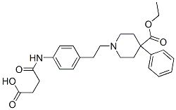CAS#: 7146-72-7, 3-[[4-[2-(4-Ethoxycarbonyl-4-Phenyl-1-Piperidyl)Ethyl]Phenyl]Carbamoyl ]Propanoic Acid