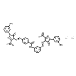 CAS 登录号：71550-29-3， 二钠1-(3-氨基苯基)-4-({3-[(4-{[1-(3-氨基苯基)-3-羧基-5-氧代-4,5-二氢-1H-吡唑-4-基]偶氮}苯甲酰基)氨基]苯基}偶氮)-5-氧代-4,5-二氢-1H-吡唑-3-羧酸酯