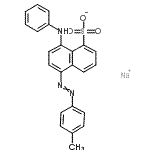 CAS 登录号：71598-20-4， 钠8-苯胺基-5-[(4-甲基苯基)偶氮]-1-萘磺酸酯