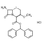 CAS#: 71613-81-5, Diphenylmethyl (6S,7S)-7-amino-3-methoxy-8-oxo-5-thia-1-azabicyclo[4.2.0]oct-2-ene-2-carboxylate hydrochloride (1:1)