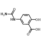 CAS 登录号：716362-23-1， 5-(氨基甲酰氨基)-2-羟基苯甲酸