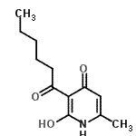 CAS#: 7164-95-6, 3-Hexanoyl-2-hydroxy-6-methyl-4(1H)-pyridinone