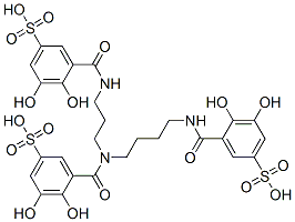 CAS 登录号：71659-79-5， N,N',N''-三(2,3-二羟基-5-磺基苯甲酰基)-1,5,10-三氮杂癸烷