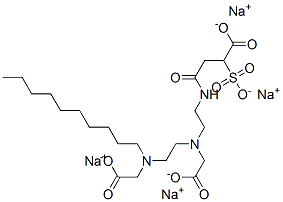 CAS#: 71701-08-1, 4-[[2-[(Carboxymethyl)[2-[(Carboxymethyl)Decylamino]Ethyl]Amino]Ethyl]Amino]-4-Oxo-2-Sulfo-Butanoic Acid Sodium Salt (1:4)