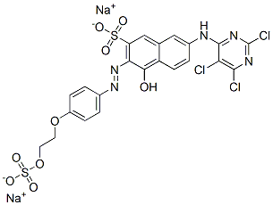 CAS#: 71701-31-0, Disodium 4-Hydroxy-3-[[4-[2-(Sulphonatooxy)Ethoxy]Phenyl]Azo]-7-[(2,5,6-Trichloro-4-Pyrimidinyl)Amino]Naphthalene-2-Sulphonate