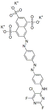 CAS#: 71720-86-0, Tripotassium 7-[[4-[[4-[(5-Chloro-2,6-Difluoro-4-Pyrimidinyl)Amino]Phenyl]Azo]Phenyl]Azo]Naphthalene-1,3,5-Trisulphonate