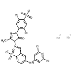 CAS 登录号：71720-93-9， 二钠2,5-二氯-4-[4-({5-[(2,6-二氯-4-嘧啶基)氨基]-2-磺酸苯基}偶氮)-3-甲基-5-氧代-4,5-二氢-1H-吡唑-1-基]苯磺酸酯