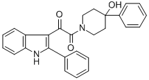 CAS 登录号：71765-54-3， 1-(氧代(2-苯基-1H-吲哚-3-基)乙酰基)-4-苯基-4-哌啶醇