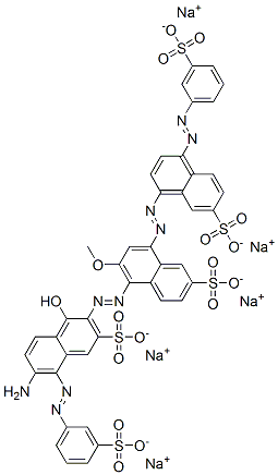 CAS#: 71767-19-6, Pentasodium 5-[[6-Amino-1-Hydroxy-3-Sulphonato-5-[(3-Sulphonatophenyl)Azo]-2-Naphthyl]Azo]-6-Methoxy-8-[[7-Sulphonato-4-[(3-Sulphonatophenyl)Azo]Naphthyl]Azo]Naphthalene-2-Sulphonate