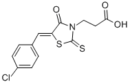 CAS 登录号：7177-97-1， 3-[5-(4-氯-亚苄基)-4-氧代-2-硫代-噻唑烷-3-基]-丙酸