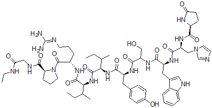CAS 登录号：71779-20-9， 6-D-亮氨酸-10-(N-乙基甘氨酰胺)-促黄体激素-释放因子