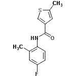 CAS#: 717858-87-2, N-(4-Fluoro-2-methylphenyl)-5-methyl-3-thiophenecarboxamide