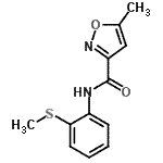 CAS 登录号：717873-80-8， 5-甲基-N-[2-(甲硫基)苯基]-1,2-恶唑-3-甲酰胺