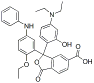 CAS 登录号：71799-69-4， 3-[4-(二乙基氨基)-2-羟基苯基]-3-[2-乙氧基-5-(苯基氨基)苯基]-1,3-二氢-1-氧代-5-异苯并呋喃羧酸