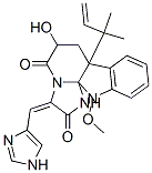 CAS#: 71812-10-7, 7a-(1,1-Dimethyl-2-Propenyl)-6,7,7a,12-Tetrahydro-6-Hydroxy-3-(1H-Imidazol-4-Ylmethylene)-12-Methoxy-1H,5H-Imidazo[1',2':1,2]Pyrido[2,3-b]Indole-2,5(3H)-Dione