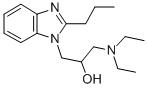CAS 登录号：71861-62-6， 1-(二乙基氨基)-3-(2-丙基-1-苯并咪唑基)-2-丙醇