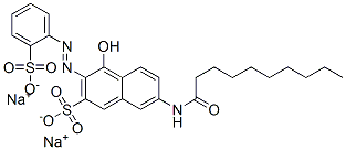 CAS#: 71873-40-0, Disodium 4-Hydroxy-7-[(1-Oxodecyl)Amino]-3-[(2-Sulphonatophenyl)Azo]Naphthalene-2-Sulphonate