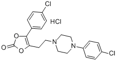 CAS 登录号：71923-16-5， 4-(4-氯苯基)-5-(2-(4-(4-氯苯基)-1-哌嗪基)乙基)-1,3-二氧杂环戊烯-2-酮盐酸盐