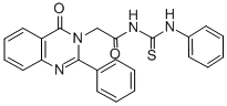 CAS 登录号：72045-60-4， 2-(4-氧代-2-苯基喹唑啉-3-基)-N-(苯基硫代氨基甲酰)乙酰胺