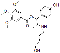 CAS 登录号：72050-79-4， [2-(4-羟基丁基氨基)-1-(4-羟基苯基)丙基]3,4,5-三甲氧基苯甲酸酯