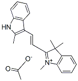 CAS#: 72089-18-0, 1,3,3-Trimethyl-2-[2-(2-Methyl-1H-Indol-3-Yl)Vinyl]-3H-Indolium Acetate