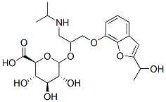 CAS 登录号：72142-73-5， (2S,3S,4S,5R,6R)-3,4,5-三羟基-6-[1-[[2-(1-羟基乙基)-1-苯并呋喃-7-基]氧基]-3-(丙-2-基氨基)丙-2-基]氧基四氢吡喃-2-羧酸