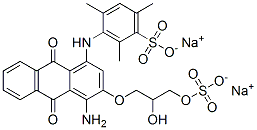 CAS#: 72152-62-6, Disodium 3-[[4-Amino-3-(2-Hydroxy-3-Sulfonatooxypropoxy)-9,10-Dioxoanthracen-1-Yl]Amino]-2,4,6-Trimethylbenzenesulfonate