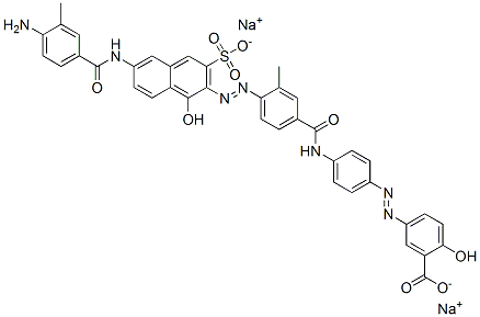 CAS#: 72152-67-1, Disodium (3E)-3-[[4-[[4-[(2Z)-2-[6-[(4-Amino-3-Methylbenzoyl)Amino]-1-Oxo-3-Sulfonatonaphthalen-2-Ylidene]Hydrazinyl]-3-Methylbenzoyl]Amino]Phenyl]Hydrazinylidene]-6-Oxocyclohexa-1,4-Diene-1-Carboxylate
